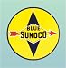 Corvette Decor: Blue Sunoco Gas Porcelain Sign