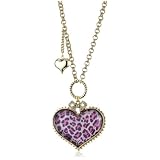Betsey Johnson Lovely Leopard Long Heart Chain