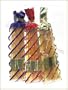 Honey In The Straw - Striped Blue Gift Bag (12 Straws) - 12 Sets
