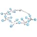 The Stainless Steel Jewellery Shop - Fashion Greek Key Crystal Glass Beads Ball Charm Bracelet/Ankle