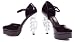 550-Mob Pump With Ankle Strap and Silver Brass Knuckle Heel High Heel Shoes