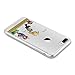 iPhone 8 Plus, iPhone 7 Plus Clear Case, JAMMYLIZARD Invisible Gel Sketch Clear Design Back Cover, Retro Game