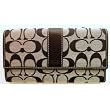 Coach Signature Hamptons Slim Envelope Wallet 41525 Black White