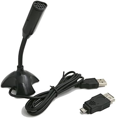 Estiq computer USB Desktop microphone Compatible w/ PC or Mac and Android System interface devices Mobile phone Tablet and More,Black