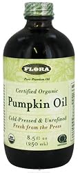 Flora Pumpkin Oil Certified Organic 8.5-Ounce Glass
