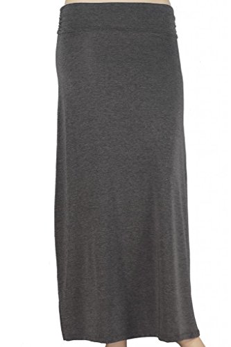 Zenana Women's Plus Size Stretchy Comfy Classic Maxi Skirt
