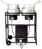 King Kooker KKDFF30T 30-Inch Dual-Burner Outdoor Propane Frying Cart