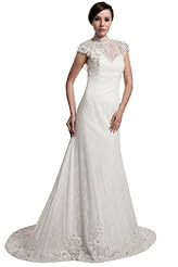 Satin Beaded High-Neck Prom Dress 