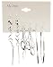 Trendy Hoop and Spiral Polished Silver Fashion Earrings Set ( 3 Pairs Included)