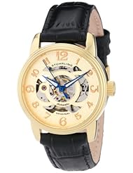 Stuhrling Original Womens 107EL.113531 Classic Delphi Gold-Tone Automatic Skeleton Watch