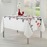 Nappe imprim&eacute;e (L240 cm) Genko Blanc