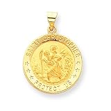18k Saint Christopher Medal Pendant