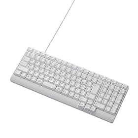 ELECOM PS2 �J�i������ 105�z��t���L�[�{�[�h(�z���C�g) TK-P05FWH
