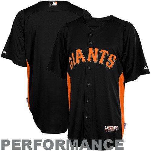 MLB Men's San Francisco Giants Short Sleeve Authentic Button Front Cool Base Batting Practice Jersey (Pro Navy/Pro Scarlet, Large)
