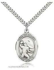 St. Sebastian Football Large Sterling Silver Medal