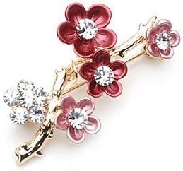 Cherry Blossom Branch Gold-tone Brooch Pin-Set of 25 Pieces