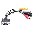 VGA Adapter to TV S-Video RCA Out Cable for PC Video