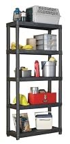 Gracious Living 91001-1C Five Shelf Storage System Medium Duty Vented Shelf Design
