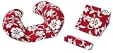 The CozyMe Pillow Retro, Nursing And Infant Development Pillow, Red Hibiscus