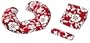 The CozyMe Pillow Retro, Nursing And Infant Development Pillow, Red Hibiscus