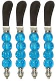 Decorative Pate Knife with Aqua Blue Glass Bead Handle Set of Four