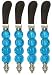 Decorative Pate Knife with Aqua Blue Glass Bead Handle Set of Four
