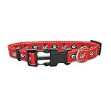 Pet Goods Small Collegiate  5/8-Inch by 10-Inch - 14-Inch  Dog Collar, University of Georgia