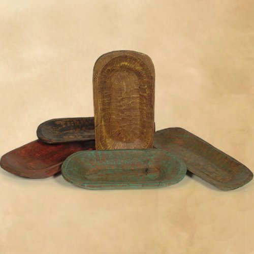 Wooden Bowls Guru Rectangular Wooden Dough Bowls 22""