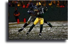 Completely Handpainted American Football Sport Painting, Custom Order FL2637, Oil on Canvas, with Option to Paint Jerry, Brett & Co. from Any Other Favorite Photograph or Picture, Unframed, Size 18