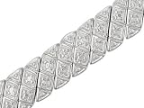 PLATINUM OVER STERLING SILVER DIAMOND ACCENT BRACELET