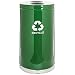 Witt Industries Steel 2 Opening Recycling Container with 2 Plastic Liners, Round
