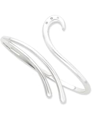 Ss White Ice .02ct. Diamond Swirl Bangle Bracelet, Best Quality Free Gift Box Satisfaction Guaranteed