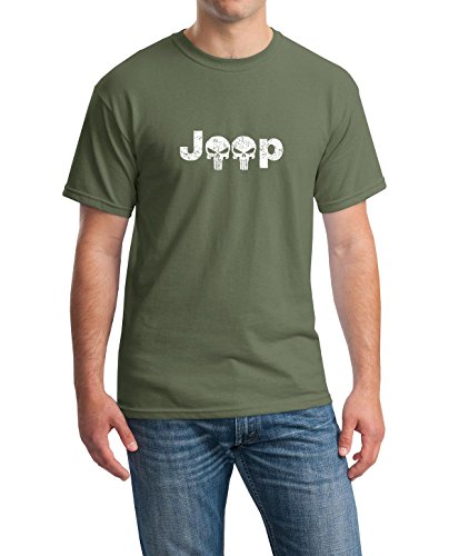 Jeep Logo with Punisher Skulls - 4x4 Outdoor - T Shirt