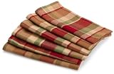 DII Acorn Plaid  Napkins, Set of 6
