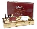 Large staunton style inlaid chess set