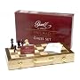 Large staunton style inlaid chess set