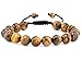 Natural 10mm Lucky Gemstone Bead Adjustable Pull & Tied Bracelet Fits 6