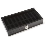 Diplomat Black Leatherette Eighteen Watch Stor
