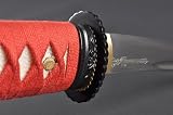 Hand Forged 10 Folded 1024 Layer Functional Red Tanto #129