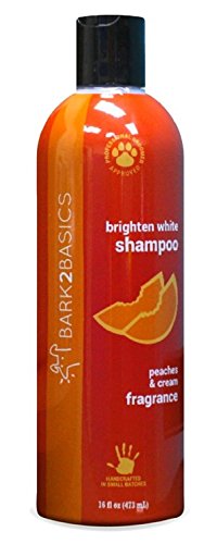 Bark2Basics Brighten White Dog Shampoo 16 oz - Natural, Chamomile, Revives Vibrant Natural Color of Coat, Lustrous Shine, Whitens, Removes Stains, Professional