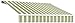 Awntech 12-Feet Galveston Semi-Cassette Manual Retractable Awning, 120-Inch Projection, Sage/Cream
