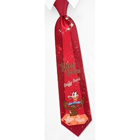 Retro Daffy Duck Tie by Looney Tunes - Red Silk