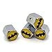 Stanniz(TM) Keychain + Yellow Bat Anti Theft Wheel Tire Metal Alloy Stem Valve Cap