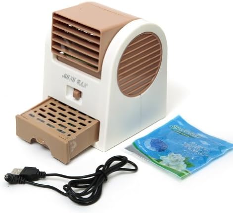 Mini Handheld Portable Fan Air Conditioning Conditioner Water Cool Cooler USB Brown