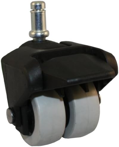 Jacob Holtz 205-2XTPR-40-WB X-Caster, low profile caster, thermoplastic rubber dual wheel small caster with brake (Set of 4)