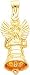 14K Gold Angel Bell Pendant