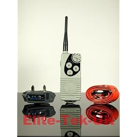 ELITE-TEK 9868S RECHARGEABLE FULLY SUBMERSIBLE & WATERPROOF 350 METER REMOTE DOG Training Collar with BEEP SOUND + 7 LEVELS OF VIBRATION AND STACTIC SHOCK CORRECTIONS---Humane & Effective! Excellent for Outdoor Training even in Rainy Days or Even When Dog is Swimming! (Up to 3 dogs, extra collars required)