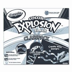 Crayola 74-1691 Color Explosion Classpack, 48 Sheets of Special Paper, 24 Magic Markers, Box of 24
