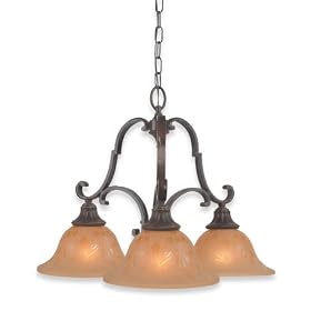 Royce Lighting RC2250 3-24 Manchester Hall Three-Light Chandelier Palladio Bronze with...