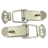 Amico Hardware Aviation Toolbox Silver Tone Toggle Latch 2 Pcs